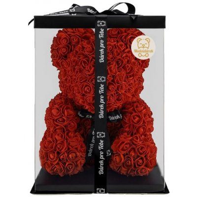 Medvídárek BIG Classic medvídek z růží 40cm dárkově balený - světle červený – Sleviste.cz