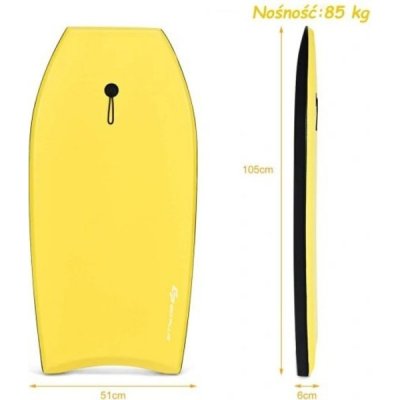 GOPLUS Bodyboard Surfovací prkno 105cm 85kg – Hledejceny.cz