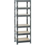 German Kovový odolný regál 180 x 60 x 50 cm / nosnost 300 kg/police / 6 polic / kov / černá – Hledejceny.cz