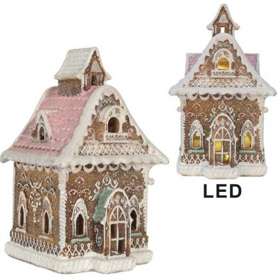 Perníková LED chaloupka Gingerbread Cotti - 16*15*25 cm - Clayre & Eef – Hledejceny.cz