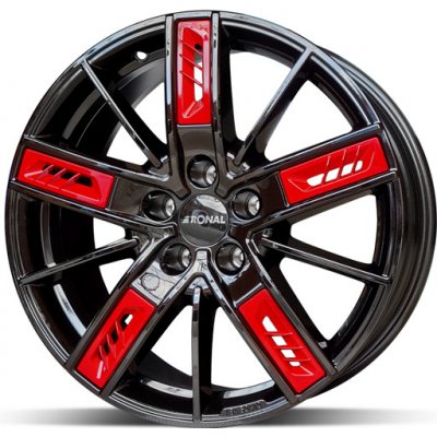 Ronal R67 8x19 5x108 ET55 jetblack red right
