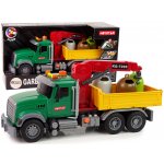 Lean Toys Nákladní auto jeřábová doprava odpadkový koš zvuk – Hledejceny.cz