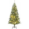 Vánoční stromek vidaXL Umělý vánoční stromek s 300 LED a sadou koulí zasněžený 210 cm