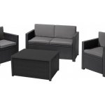 KETER MONACO Grey s úložným stolem – Sleviste.cz