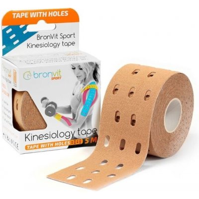 BronVit Sport Kinesio Tape děrovaný béžová 5cm x 5m – Zbozi.Blesk.cz