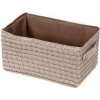 Úložný box Compactor LILOU tkaný polypropylen 23 x 15 x 12 cm Taupe šedo-béžový