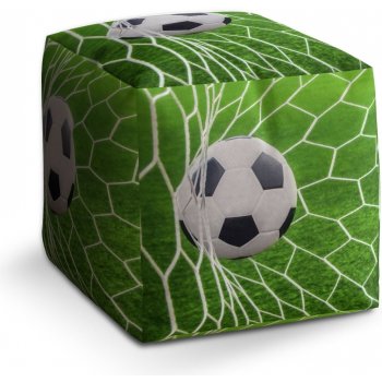 Sablio taburet Cube fotbalový míč v bráně 40x40x40 cm