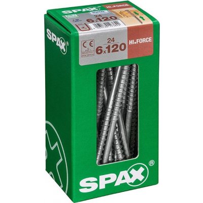 Spax Wirox Vrut do dřeva HI.FORCE, ø 6 × 120 mm, TX30, talířová hlava, 24 ks 4251010601207 – Hledejceny.cz