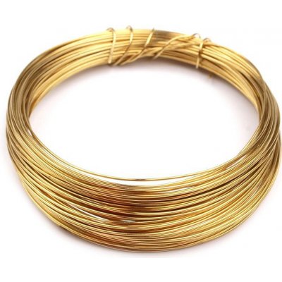 Prima-obchod Drát měděný, lakovaný Ø0,5 mm, barva 2 zlatá – Zboží Dáma