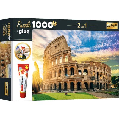TREFL Sada 2v1 Amfiteátr Fláviův Řím Itálie s lepidlem 1000 dílků