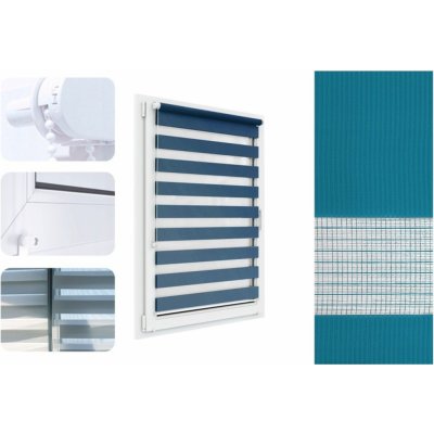 Roletylevně roleta den a noc 34 x 150cm Levá tyrkysová – HobbyKompas.cz