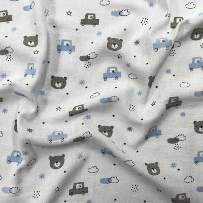 Prem Bavlněná tetra osuška Méďa a auto 90/100 cm – Zboží Dáma