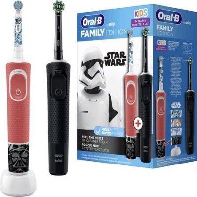 Oral-B Family Edice Vitality PRO D103 Cross Action Black + Vitality Kids D100 Star Wars (10PO010449)