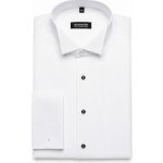 Smokingová košile s piqué náprsenkou slim fit bílá – Hledejceny.cz