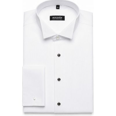 Smokingová košile s piqué náprsenkou slim fit bílá – Hledejceny.cz