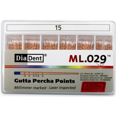DiaDent Gutaperčové Čepy ML.029 02Taper ISO15 120 ks – Hledejceny.cz