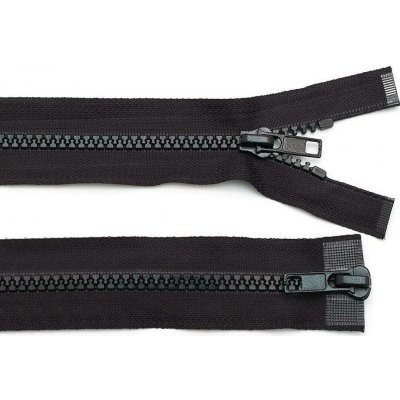 Zip kostěný 5 mm dělitelný 2 jezdce / dvoucestný 85 cm bundový 322 černá – Hledejceny.cz
