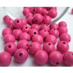 Detoa dřevěné korálky středně růžové 10 mm 10 ks – Zboží Dáma
