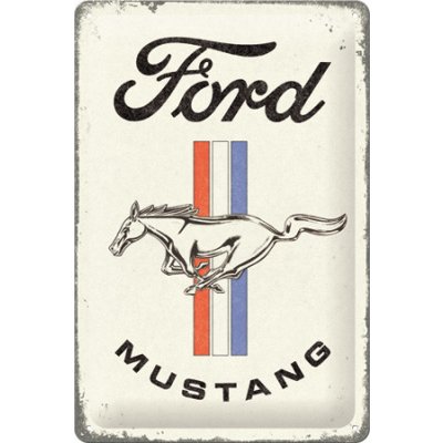 Nostalgic Art Plechová cedule Ford Mustang (Horse & Stripes) 20 x 30 cm