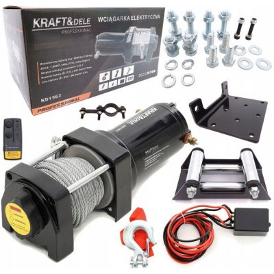 Elektrický lanový naviják 12V 1341kg KD1562 KRAFT&DELE – Hledejceny.cz