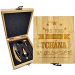 Sablio Dárková sada na víno Pro toho nejlepšího tchána na celém světě: 147×168×49 mm – Hledejceny.cz