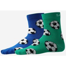 Sam 73 Sada dvou párů vzorovaných ponožek v modré a zelené Unupo
