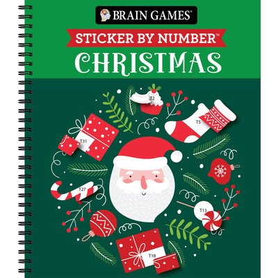 Brain Games - Sticker by Number: Christmas 28 Images to Sticker - Santa Cover - Bind Up Publications International LtdSpiral – Sleviste.cz