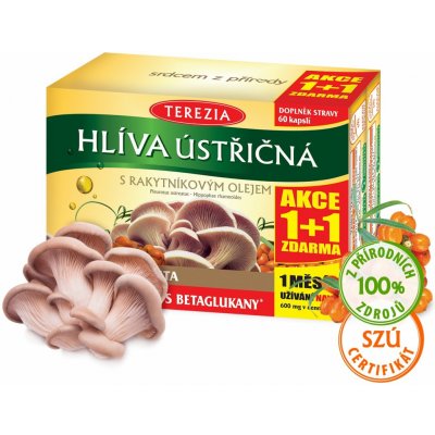 Terezia Hlíva ústřičná s rakytníkovým olejem 60+60 kapslí Limitovaná edice 2025 – Hledejceny.cz