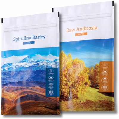 Energy Spirulina Barley tabs 200 tablet + Raw Ambrosia pieces 100 g