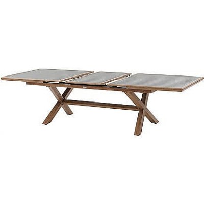 DEOKORK Hliníkový stůl BERGAMO I. 220/279 cm antracit/dekor dřeva – Hledejceny.cz