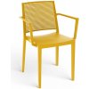 Zahradní židle a křeslo Rojaplast GRID ARMCHAIR hořčicově žlutá