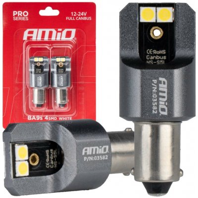 LED žárovky FULL CANBUS PRO T4W BA9S 4x3030 SMD Bílá 12V 24V AMIO-03582 – Hledejceny.cz
