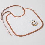 Veba Lota dětský slintáček bílá s výšivkou Moudrá sovička hnědá lemovka – Hledejceny.cz