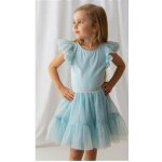 Lily Grey tylová sukně s volánkem světle modrá – Zboží Dáma