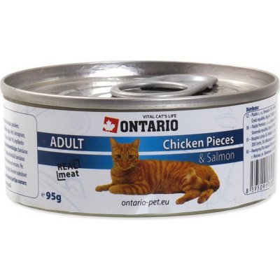 Ontario kuře Pieces & losos 95 g
