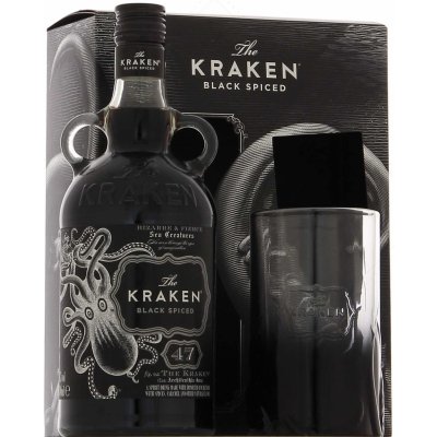 Kraken Black Spiced Rum 40% 1 l (darčekové balenie 1 pohár)