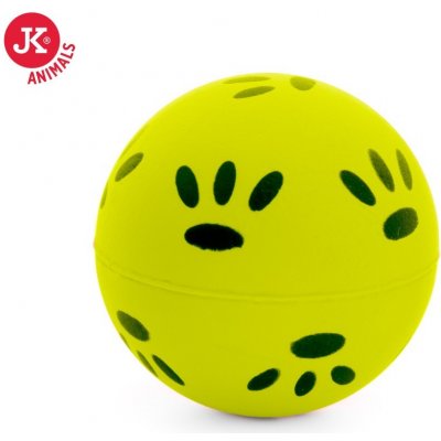 JK Animals Gumový žlutý míček - tlapky 4,7 cm – Zboží Mobilmania