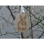 Velikonoční Vajíčko dřevěné Zajíček gravírovaný 6 x 5 cm – Hledejceny.cz