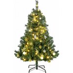 HOMCOM Umělý vánoční stromeček, průměr 75 cm, výška 120 cm | zelený – Hledejceny.cz