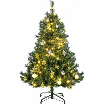 HOMCOM Umělý vánoční stromeček, průměr 75 cm, výška 120 cm | zelený – Hledejceny.cz