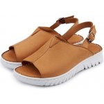 Vlnka Dámské kožené sandály na klínku Aneta hnědá – Hledejceny.cz