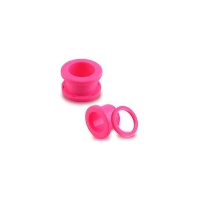 Šperky4U růžový akrylátový tunel do ucha TN01049-05