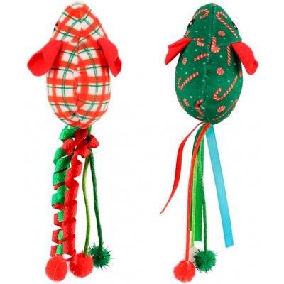 Huhubamboo vánoční set myší 2 ks 7,5 cm – Hledejceny.cz