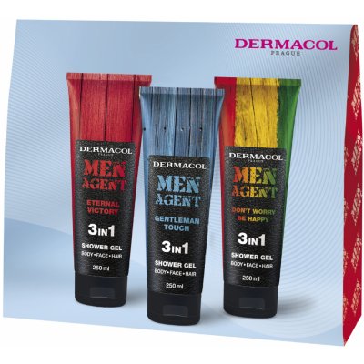 Dermacol Men Agent mix sprchových gelů - 3 x Sprchový gel 250 ml – Zboží Mobilmania