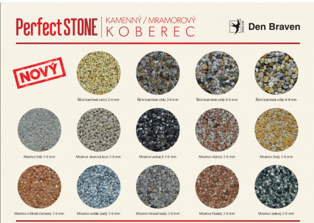 PerfectStone Mramorové kamínky pro kamenný koberec cihlově červené 3 6 mm |  Srovnanicen.cz