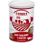 Sokol Falco Farmka Dog kusy svaloviny v hovězím 400 g – Sleviste.cz