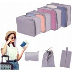 KIK KX4110_3 Cestovní sada organizérů do kufru 7 ks - šedá – Zboží Dáma