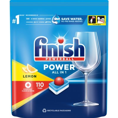 Finish Power All in 1 tablety do myčky nádobí Lemon Sparkle 110 ks – Zboží Mobilmania