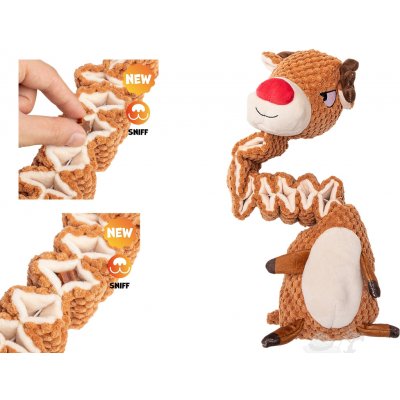 Uniq Pets vánoční pružný Rudolf s pískátkem 46 x 17 x 13 cm – Zboží Dáma