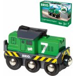 BRIO Lokomotiva elektrická zelená na baterie k vláčkodráze 33214 Světlo – Zboží Dáma